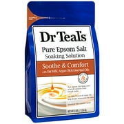 Dr Teal's Pure Epsom Salt Soak, Soothe & Comfort with Oat Milk & Argan Oil, 3 lbs