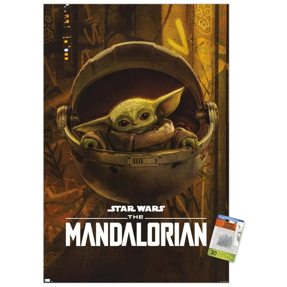 Star Wars: The Mandalorian Season 2 - The Child Wall Poster with Pushpins, 22.375" x 34"