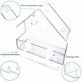 thumbnail image 2 of Window Bird Feeder 2 Pack, Bird House for Outside with 2 Rod, Small Acrylic Window Bird Feeder with Strong Suction Cups and Drain Holes 5.9 * 2.4 * 5.9 inch, 2 of 7