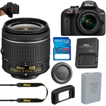 Nikon D3400 w/ AF-P DX NIKKOR 18-55mm f/3.5-5.6G VR + Pixi-Starter Bundle