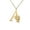 A, variant on Initial Letters Necklace with Rose for Women Stainless Steel 26 Alphabet Pendant Charm with Chain Gold Plated Z