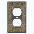 thumbnail image 2 of Metal Light Switch Plate Cover Black Yellow French Victorian Frame FRA004, 2 of 13