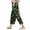 C-Green450, variant on Women Linen Capri Pants Leopard Printed Summer Lightweight Loose Fit Casual Drawstring Beach Pants Soft Trousers