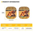 thumbnail image 5 of Bulopur Aztec Sun Shade Windshield, Sunflower Highland Cow Interior Sun Protection Auto Windshield Sun Shade Universal Size Cool Reflective Sun Blocker Sun Visor Protector for Van SUV Truck, 5 of 6