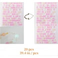Pink Sequin Beaded Curtains,Iridescent Faux Crystal Bubble Doorway