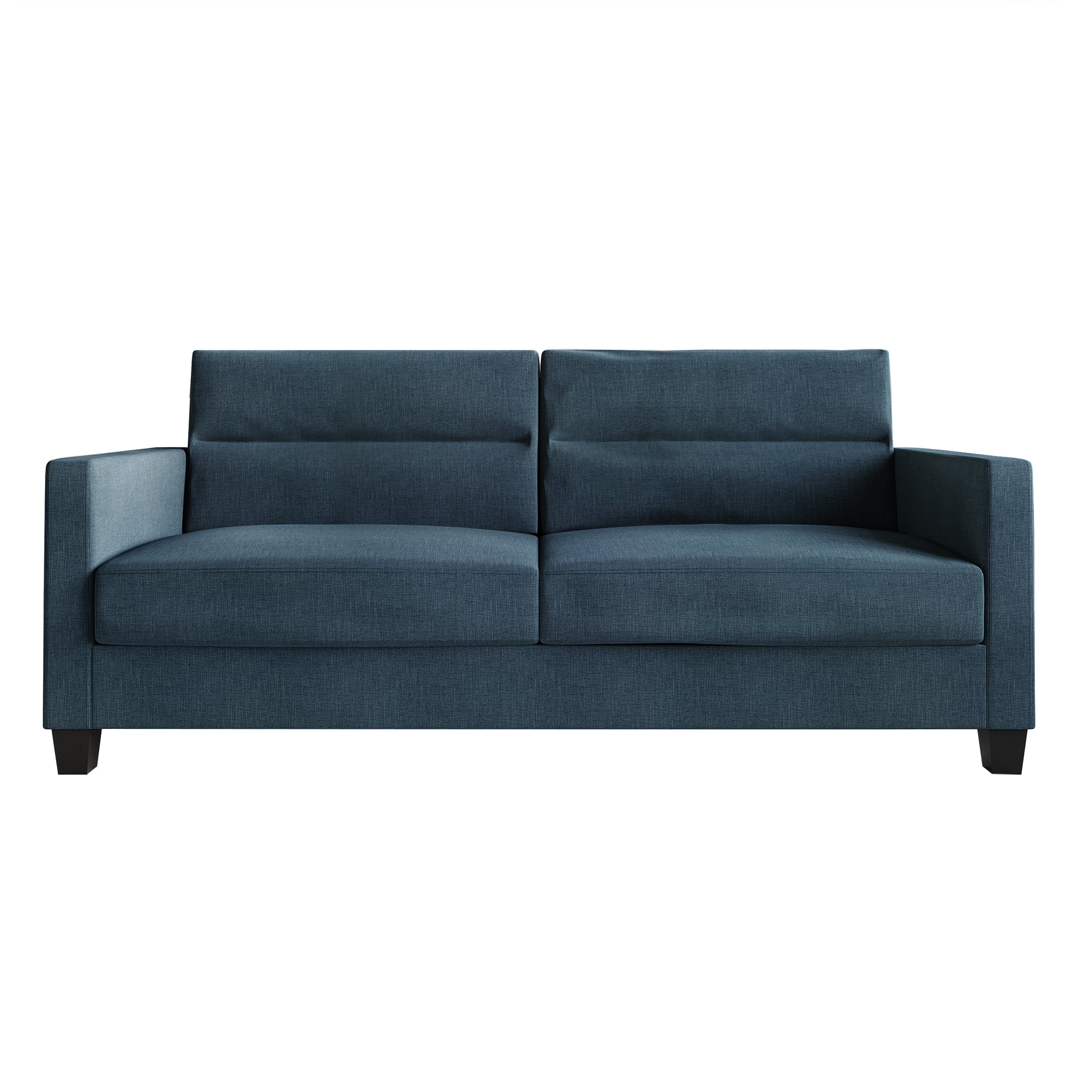Castle Place Contemporary Linen Upholstered Sofa, Blue