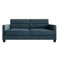 thumbnail image 3 of Castle Place Contemporary Linen Upholstered Sofa, Blue, 3 of 7