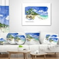 thumbnail image 4 of Designart Dominican Republic Vector Illustration - Cityscape Painting Throw Pillow - 18x18, 4 of 5