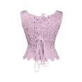 thumbnail image 5 of Fjofpr Deals Pink Corset Tops for Women Fashion Women Style Printing Backless Ribbon Waist Camisole Shapewear Tops, 5 of 6
