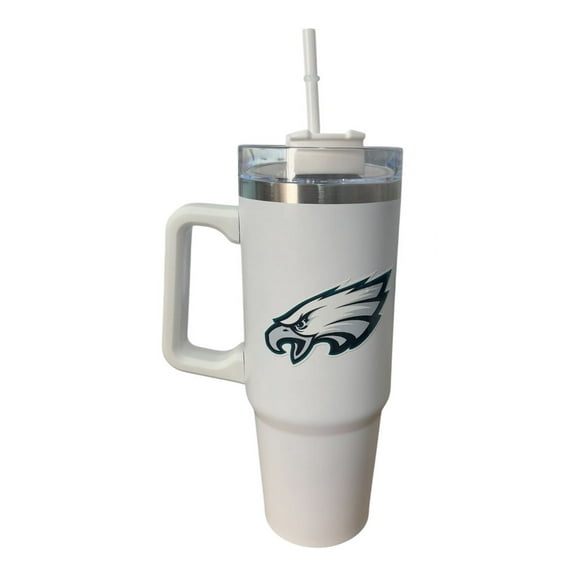Termo de acero inoxidable Fartmex color blanco NFL Philadelphia Eagles 30 Oz