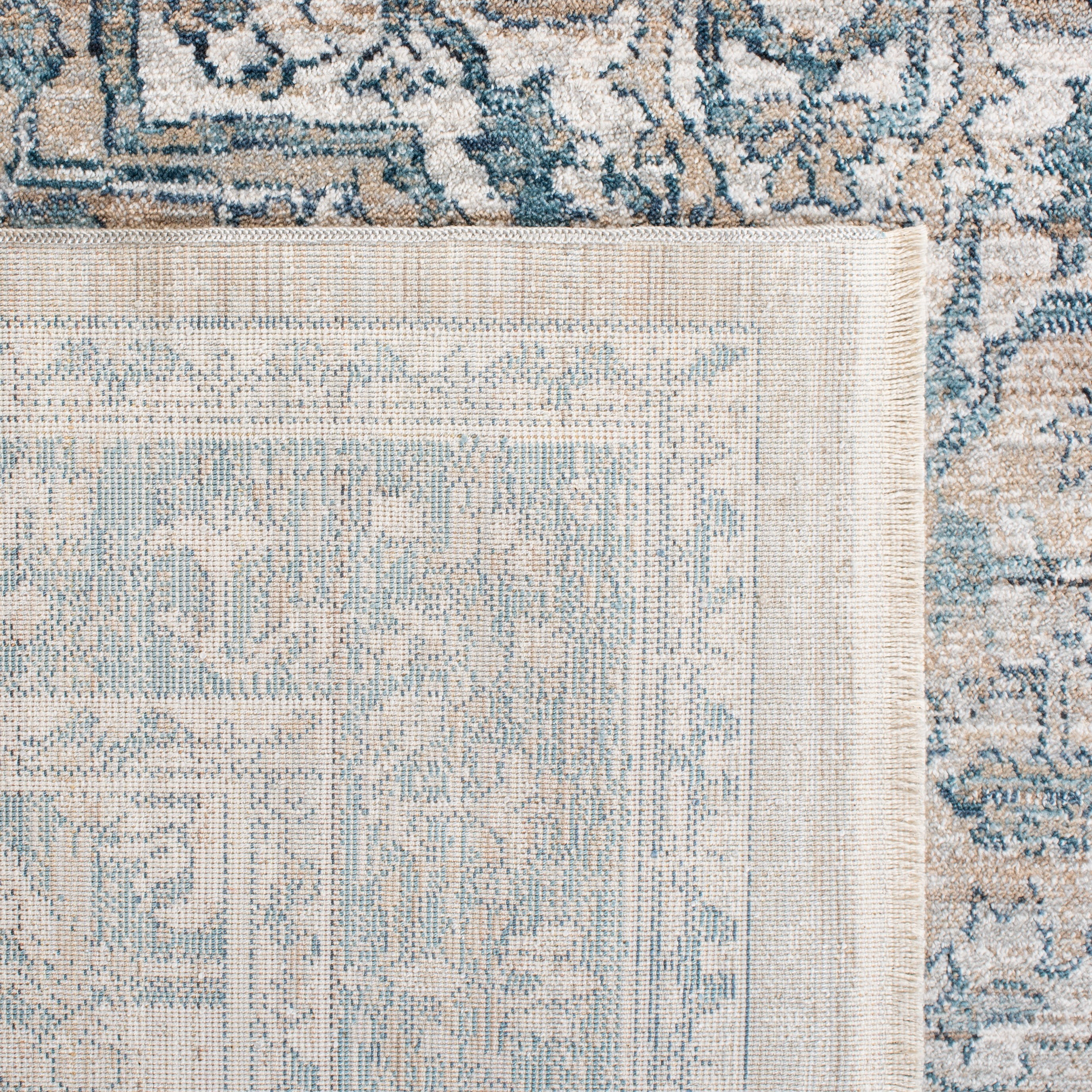 SAFAVIEH Victoria Lorraine Floral Bordered Area Rug, 12' x 16', Blue/Grey
