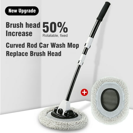 

Goodhd Car Cleaning Brush Auto Wash Brush Telescoping Long Handle Cleaning Mop Chenille