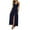 Dark Blue, variant on Womens Summer Dress 2025 Spaghetti Strap Casual Split Beach Vacation Flowy Maxi Sundress Cocktail Prom Long Dress Dark Blue XXL