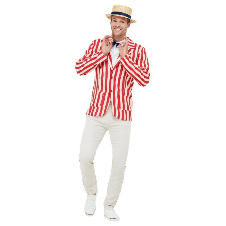 20s Barber Shop Costume Adult Red White 20s Barber Shop Costume Adult Red White