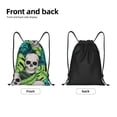 thumbnail image 5 of Bingfone Skull And Palm Leaves Drawstrings Backpacks Bags For Men Women Gym Drawstrings Bag, 5 of 9