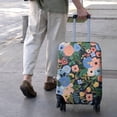 thumbnail image 3 of Pioneer Flower Floral Print Pattern Luggage Cover Fashion Suitcase Cover Baggage Covers Fit 25-28 Inch Luggage (Go Travel), 3 of 5