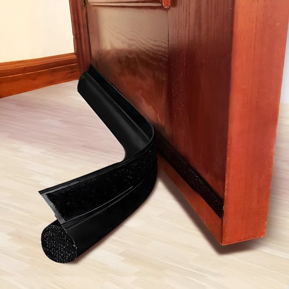 LAMIRO Adjustable Door Draft Stopper 36 Inch Black Door Noise Blocker Seal Strip Front Draft Blocker for All Doors
