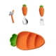thumbnail image 1 of Silicone Divided Dinner Plate Set with Fork Spoon for Baby Weaning – Lightweight, Durable, and Portable Tableware for Kids, 1 of 5