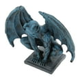 thumbnail image 5 of Blue Resin Gargoyle Statue, Lifelike Garden Ornament for Home & Yard Decor Gothic Charm, 5 of 8