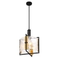 thumbnail image 4 of Hayward 3-Light Pendant in Matte Black with Warm Brass Accents, 4 of 6