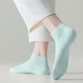 thumbnail image 3 of CheerKidz Women's Mesh Low-Cut Ankle Socks Breathable Thin Short Socks Soft Pastel Colors Casual Daily Wear Gentle Warm-Weather Socks Multi Color Assortment (Light Blue, Free Size)., 3 of 5