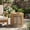 Multi Brown Rope, variant on Christopher Knight Home 18" Bohemian Round Side Table, Acacia Wood Frame with Rope Accents, Brown