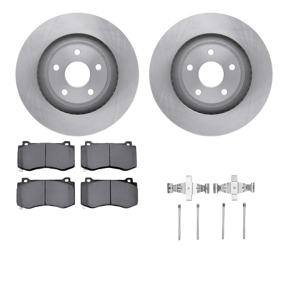 Dynamic Friction Company Front Brake Rotors with 5000 Advanced Brake Pads includes Hardware 6512-42049