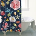 thumbnail image 5 of Waterproof Pioneer Shower Curtain 84x72 Inch Polyester Unique Colorful Floral Shower Curtain for Bathroom Hotel Home Decor with 12 Plastic Hooks, 5 of 5