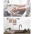 thumbnail image 5 of Spring Gnomes Kitchen Dish Towels for Drying Dishes Set of 2, Vintage Botanical Blossom Rose Leaves Waffle Weave Microfiber Hand Tea Bathroom Towels Quick Dry & Absorbent Towel 15.7x23.6, 5 of 7