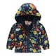thumbnail image 1 of Chaqueta con capucha y cremallera para niños y niñas, con estampado de dinosaurios de dibujos animados, chaqueta informal de primavera y otoño, 1 of 5