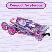 The New York Doll Collection Zebra Doll Stroller, 28 inches