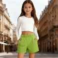 thumbnail image 2 of Byoo Big Boys Burgundy Casual Sweat Shorts Elastic Waist Comfortable Everyday Wear Shorts,Light Green2, 2 of 4