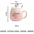 thumbnail image 2 of Fruit Mug With Lid Spoon 3d Cute Ceramic Coffee Tea Cup Couple Mug Set Birthday Gift For Women Friend Lovers (pink Peach, 500 Ml) Banmo, 2 of 5