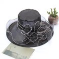 thumbnail image 6 of Limei Beach Hat Floral Design Sun Protection Adjustable Organza Thin Elegant Sun Cap Fashion Accessories, 6 of 8