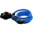 thumbnail image 2 of Bike Lock, High Security, 5 Digit Resettable Combination Coiling Cable Lock Best For Bicycle Outdoors, 1.2mx12mm,blue, 2 of 5