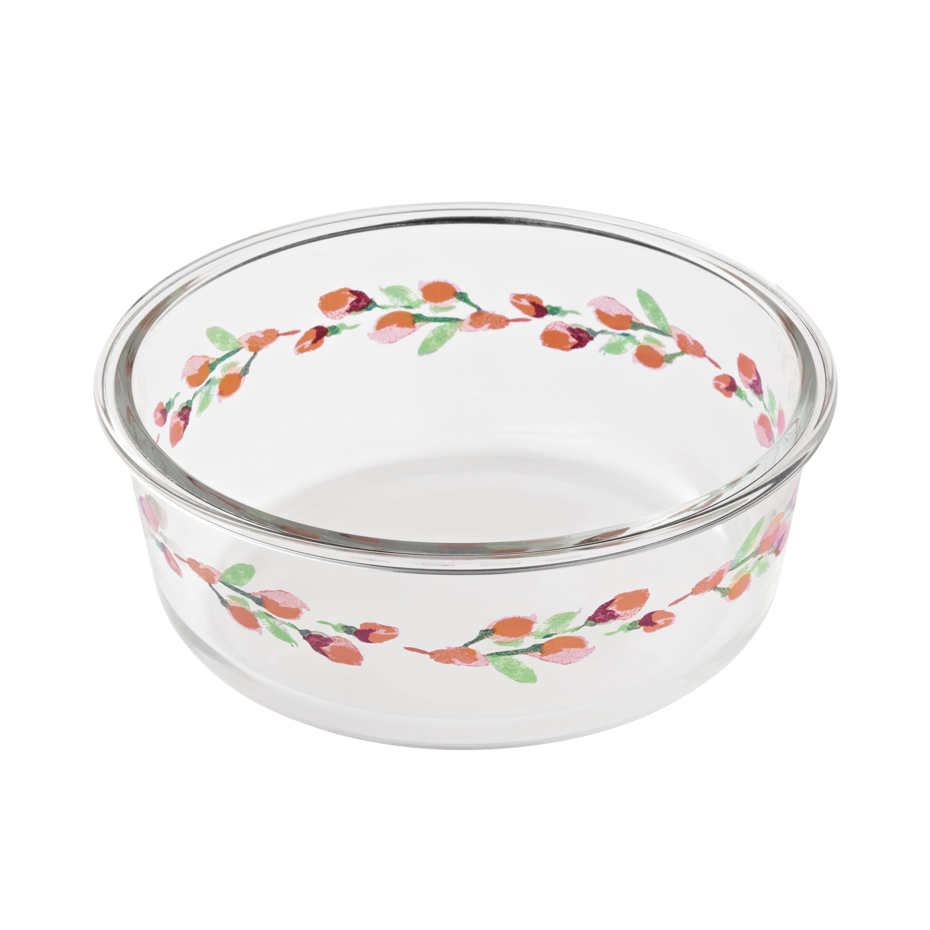 The Pioneer Woman Painted Meadow Round Glass Food Storage Containers with Tritan Lid, Set of 4