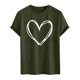 thumbnail image 3 of Tops para hombre, blusas y camisas de cuello redondo y manga corta para hombre. Camiseta/camisa informal de cuello redondo y manga corta con estampado de corazones para hombre. Tops de poliéster para, 3 of 3