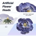 thumbnail image 2 of Uxcell 10-Pack Cabezas de Peonías Artificiales, Cabeza de Rosa de Seda Falsa para Boda/Ramo/Pared de Flores/Artesanías DIY [8cm, Azul Profundo], 2 of 7