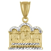 10kt Gold Two-tone DC Mens Last Supper Ht:24.5mm x W:20.3mm Religious Charm Pendant