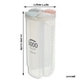 thumbnail image 3 of Food Container Grids Scaled Grain Storage Organizer Dust-proof Kitchen Cabinet Tea Box with Lid, 4 Grids, 3000ml, 3 of 7