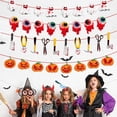thumbnail image 2 of Halloween Paper Banner Bat Pumpkin Witch Spider Skull Halloween Wreath, 2 of 5