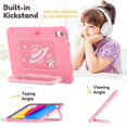thumbnail image 6 of Heavy Duty Shockproof Case For iPad 2025 / 2022,Anti Drop Silicone+PC Layer Protective Case Handle Stand ,Shoulder Strap，Cartoon Pattern Three-layer Protective Tablet Cover,Pink,For iPad 2025 / 2022, 6 of 10
