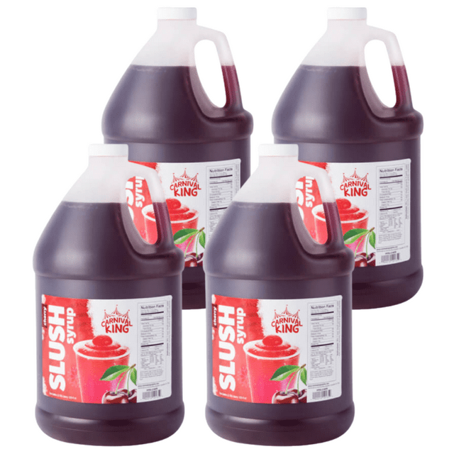 Concession Stand Slushy Syrup 5:1 Concentrate - 1 Gallon Bulk Food Service - Multiple Flavors (4/CASE)