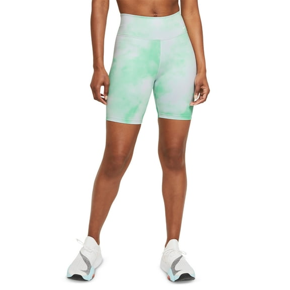 Nike Women's One Icon Clash Bike Shorts Green Size X-Small