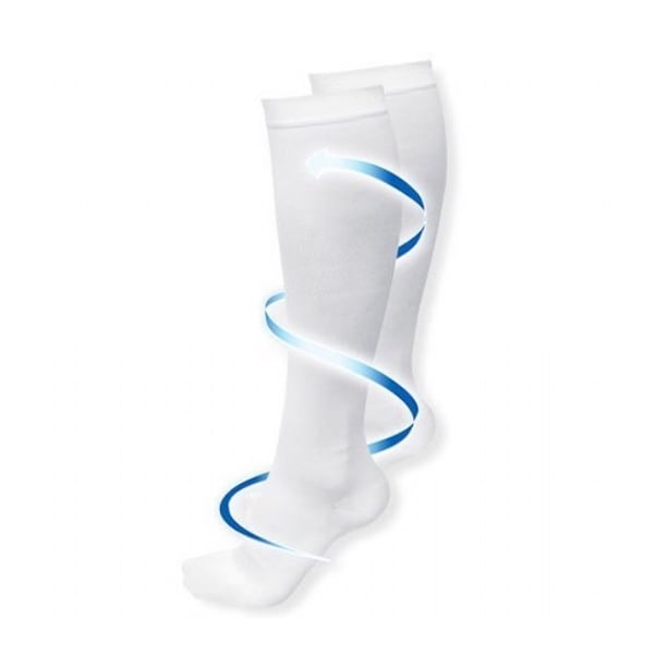 Calcetines Milagro Calcetines de compresión antifatiga-Blanco (pequeño/mediano) Hombres Mujeres Ontel MSWS-M050