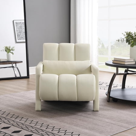 Stylish Linen Fabric Accent Chair High-Density Foam Padding Perfect for Modern Home - Wood Fabric Construction - Compact 27.5x34x28 Size - Comfortable & Versatile Furniture Option