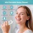 thumbnail image 4 of Portable cordless water flosser, mini oral irrigator with 3 modes and 4 nozzle tips, 7 waterproof rechargeable travel electric flosser, suitable for orthodontic care, sensitive teeth, orthodontics, 4 of 4