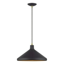 41179-07-Livex Lighting-Geneva - 1 Light Pendant-15 Inches Tall and 15.25 Inches Wide-Bronze/Antique Brass Finish