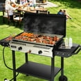 thumbnail image 6 of SPECSTAR 2 Burner Outdoor Propane Griddle Station for Camping, 30,000 BTU with 2 Side-shelf and Hard Cover, 6 of 8