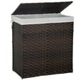 thumbnail image 2 of Paylesshere Laundry Basket Handwoven Laundry Hamper 90L/110L Foldable Rattan Laundry Hamper With Lid,2 Removable Liner Bags & 6 Laundry Bags,Clothes Hamper Bathroom Laundry Basket,Brown, 2 of 9